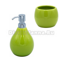 Набор Стакан Ridder Belly 2115105, зеленый + Дозатор 2115505, зеленый