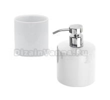 Набор Стакан Ridder Hannah 2005101, белый + Дозатор 2005501, белый