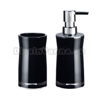 Набор Стакан Ridder Disco 2103110 черный + Дозатор 2103510 черный
