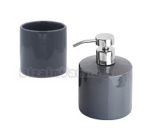 Набор Стакан Ridder Hannah 2005107 серый + Дозатор 2005507 серый