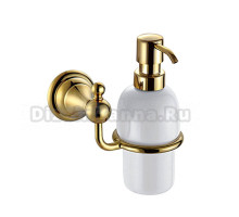 Дозатор для жидкого мыла AZARIO Elvia AZ-91112G настенный, золото, белый