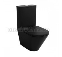 Унитаз-компакт напольный Grossman GR-4450BMSQ с микролифтом, черный матовый