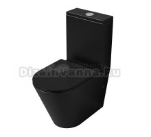 Унитаз-компакт напольный Grossman GR-4458BMSQ с микролифтом, черный матовый