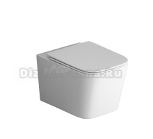 Унитаз подвесной Grossman GR-4404SQ с микролифтом, белый глянец