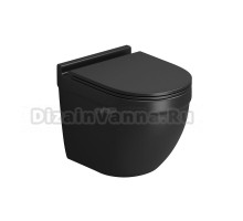 Унитаз подвесной Grossman GR-4483BMSQ с микролифтом, черный матовый