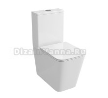 Унитаз-компакт напольный Grossman GR-4418SQ с микролифтом, белый глянец