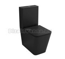 Унитаз-компакт напольный Grossman GR-4418BMSQ с микролифтом, черный матовый