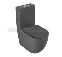 Унитаз-компакт напольный Grossman GR-4494GMSQ с микролифтом, серый матовый