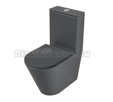 Унитаз-компакт напольный Grossman GR-4458GMSQ с микролифтом, серый матовый