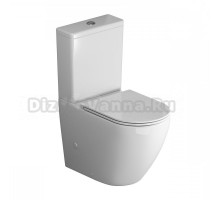 Унитаз-компакт напольный Grossman GR-4407SQ с микролифтом, белый глянец