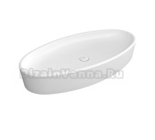 Накладная раковина BOCCHI Cortina Vessel 1014-001-0125 85 глянцевая белая, овальная