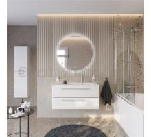 Мебель для ванной комнаты Cezares Eco Cer-N 100 R bianco lucido, раковина Duet 100 R, ручки сатин