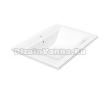 Мебельная раковина Vincea VCB-3M600W 60 накладная, глянцевая белая, прямоугольная, искусственная камень