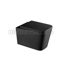 Унитаз подвесной Grossman GR-4441BMSQ с микролифтом, черный матовый