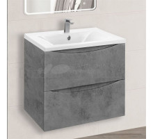 Тумба под раковину без столешницы Vincea Mia 60 подвесная, бетон, раковина VCB-3M600W