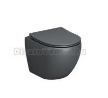 Унитаз подвесной Grossman GR-4455GMSQ с микролифтом, серый матовый