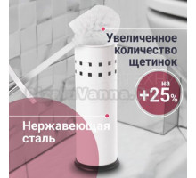 Ершик для унитаза Laima 604962 глянцевый белый