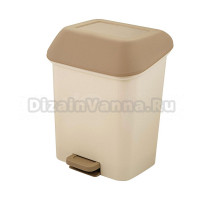 Мусорное ведро Spin&Clean Step 256280 15 л, кофейное