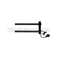 Полотенцесушитель электрический Tera Игла 180х400 20x40 см, подключение справа, слева, матовый черный RAL9005, E-образный, из стали