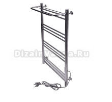 Полотенцесушитель электрический Tera Богема 500х1000 100x55 см, подключение справа, полированный хром, лесенка, с полкой