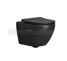 Унитаз подвесной Grossman GR-4457BMSQ с микролифтом, черный матовый