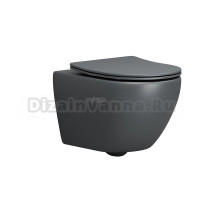 Унитаз подвесной Grossman GR-4457GMSQ с микролифтом, серый матовый