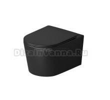 Унитаз подвесной Grossman GR-4499BMSQ с микролифтом, черный матовый