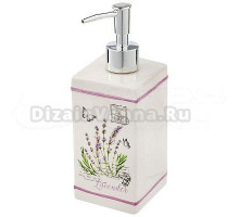 Дозатор для жидкого мыла Рыжий кот Лаванда 231640 настольный, хром, белый