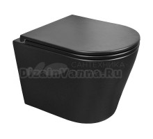 Унитаз подвесной AZARIO Teramo AZ -053E-R-MB/ AZ-0053-MB матовый черный