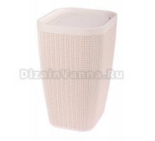 Мусорное ведро Альтернатива Вязаное плетение 217104 10 л, бежевое