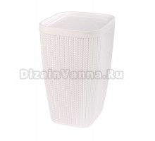 Мусорное ведро Альтернатива Вязаное плетение 217105 10 л, белое