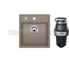 Комплект Мойка Blanco Dalago 45, серый беж + Измельчитель KUCHENSTERN Muhle