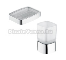 Набор Стакан Keuco Elegance new 11650 019001 хром + Мыльница 11655 019001 хром