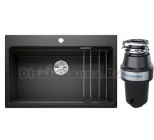 Комплект Мойка Blanco Etagon 8, черная + Измельчитель KUCHENSTERN Muhle