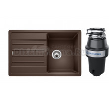 Комплект Мойка Blanco Legra 45 S, кофе + Измельчитель KUCHENSTERN Muhle