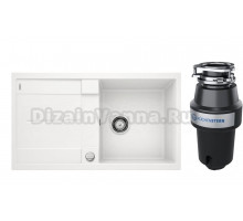 Комплект Мойка Blanco Metra 5S 513037, белая + Измельчитель KUCHENSTERN Muhle
