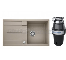 Комплект Мойка Blanco Metra 5S 517348, серый беж + Измельчитель KUCHENSTERN Muhle