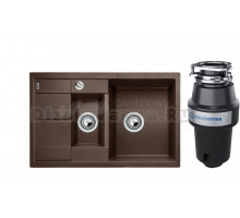 Комплект Мойка Blanco Metra 6 S Compact, кофе + Измельчитель KUCHENSTERN Muhle