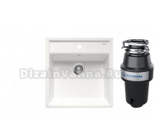 Комплект Мойка Blanco Panor, белая глянцевая, одно отверстие + Измельчитель KUCHENSTERN Muhle