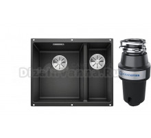 Комплект Мойка Blanco Subline 340/160-U, антрацит, левая + Измельчитель KUCHENSTERN Muhle