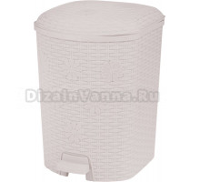 Мусорное ведро Альтернатива Плетенка 52971 12 л, слоновая кость
