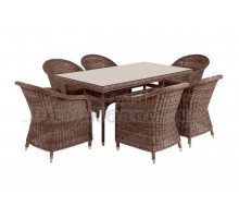 Комплект садовой мебели 7 в 1 4SiS Эспрессо коричневый