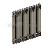 Радиатор стальной трубчатый TUBOG Classic 2057 2 трубы, 12 секций, боковое проходное подключение, технолак