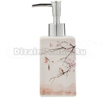 Дозатор для жидкого мыла Рыжий кот Сакура 231934 настольный, хром, белый