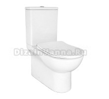 Унитаз-компакт напольный AZARIO Ambra AZ-848 глянцевый белый