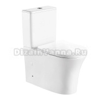 Унитаз-компакт напольный AZARIO Anteo ROUND AZ-1219A глянцевый белый