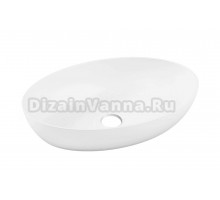 Накладная раковина Belux Турин 61 глянцевая белая, овальная