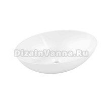 Накладная раковина Belux Дубай 48 глянцевая белая, овальная