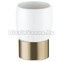 Стакан для зубных щеток AZARIO Elvia AZ-126-A белый, керамический