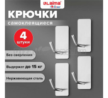 Крючок Laima Home 608788 серебристый, 4 шт